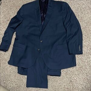 Jack Victor 100% wool Navy check Men's suit